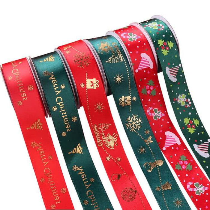 FREE Gift for Orders Over $258: Christmas Ribbon Wrapping Ribbons for Crafts DIY Holiday Decorations