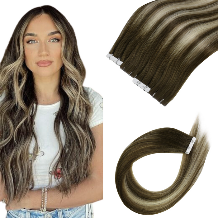 hair tape,tape in hair extensions,best tpe in hair extensions,tape in extensions human hair,sunny hair professional hair brand thick end hair single drawn hair 100% real human hair silky smooth hair hair extensions