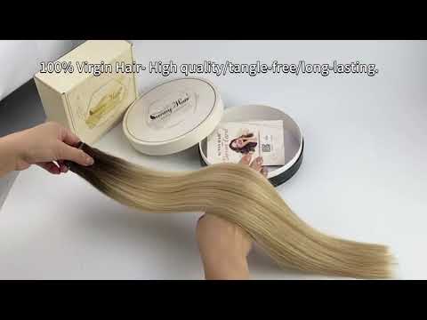 Seamless Tape in Hair Extensions Virgin Hair Best Tape-ins Balayage Blonde #Nordic