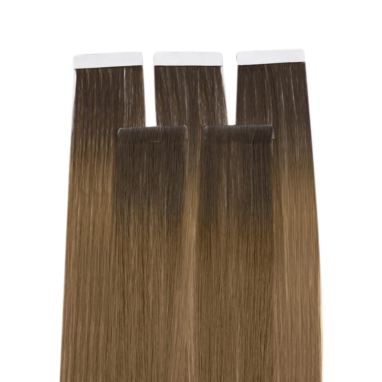 [NEW] Virgin Hair Invisible Tape in Human Hair Balayage Brown #R3T8