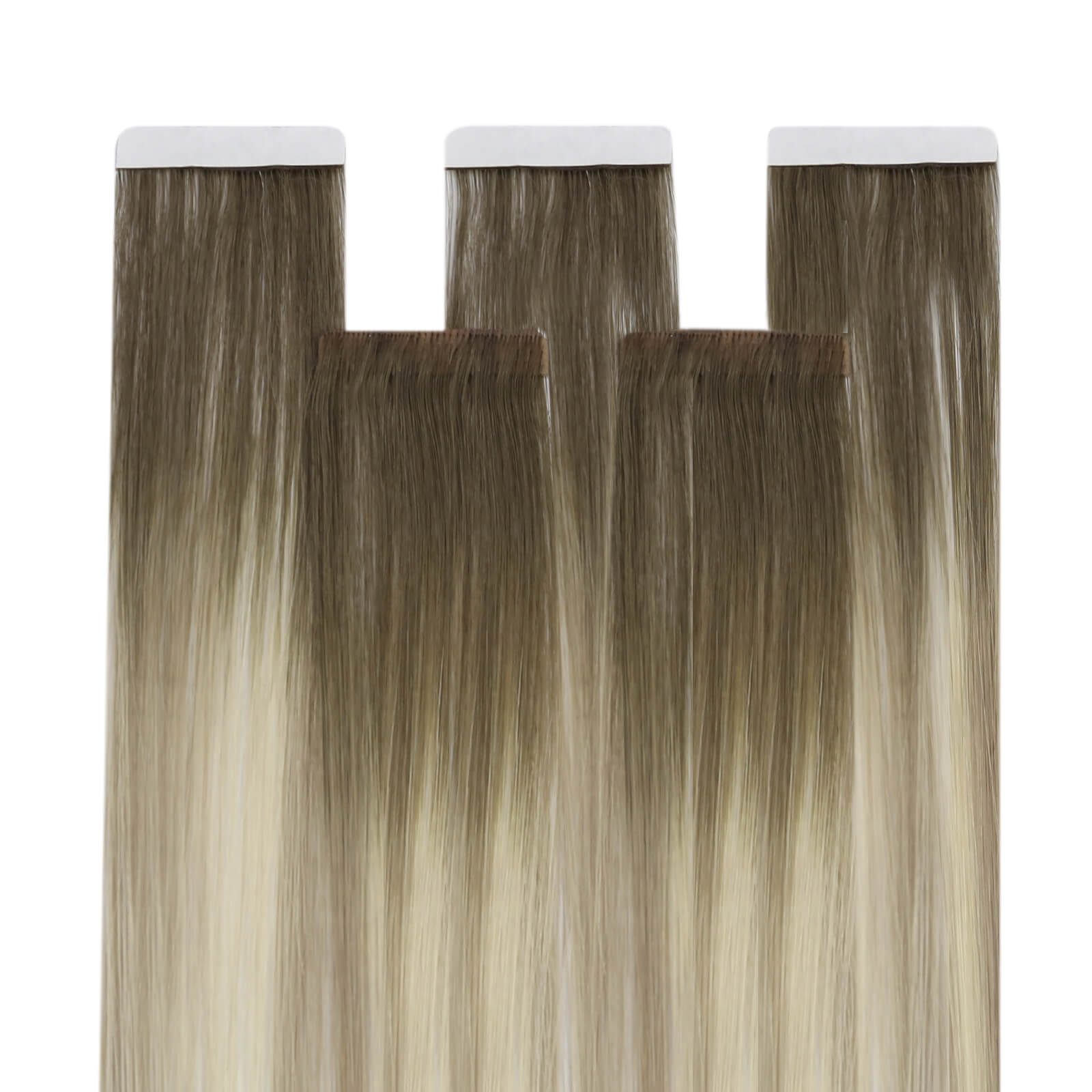 [NEW] Virgin Hair Invisible Tape in Human Hair Balayage Blonde Hair #4/7/80