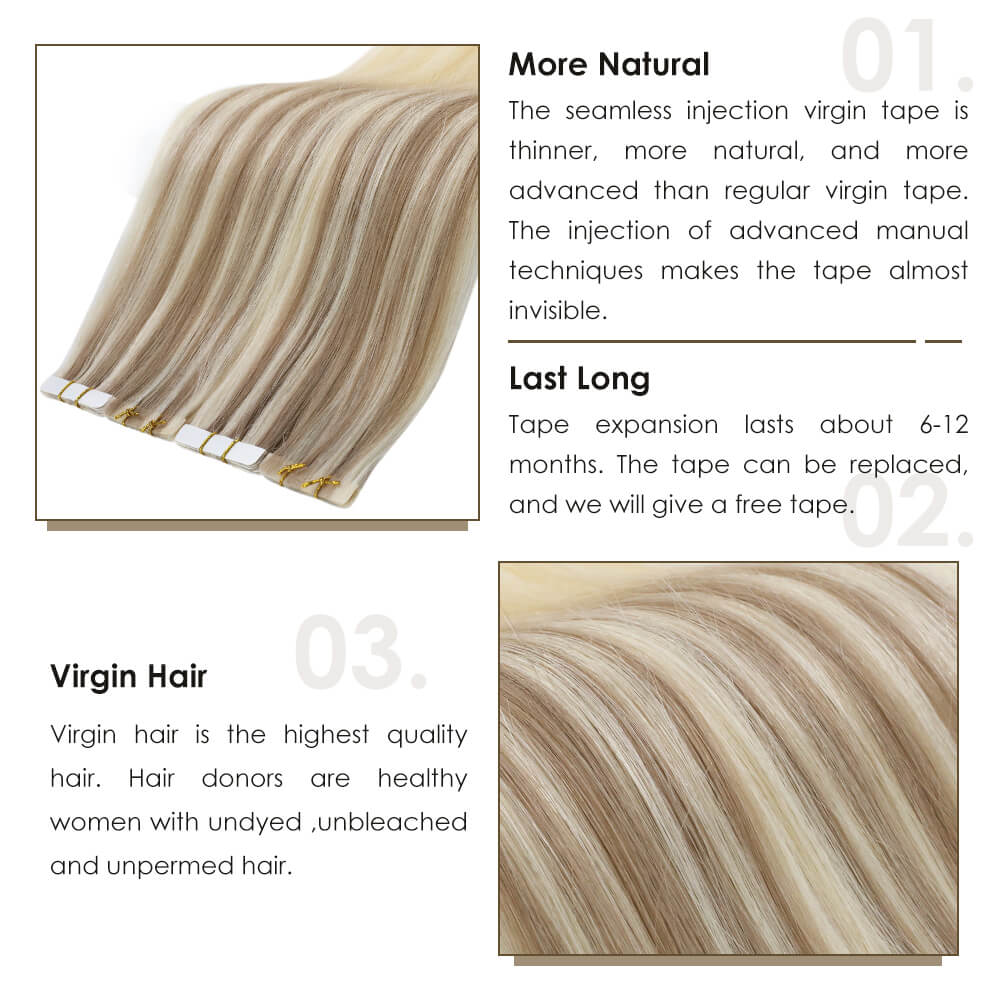 hair tape extensions Virgin Hair Injection, Virgin Hair Injection best tape in hair extensions, Virgin Hair Injection tape in human hair extensions,