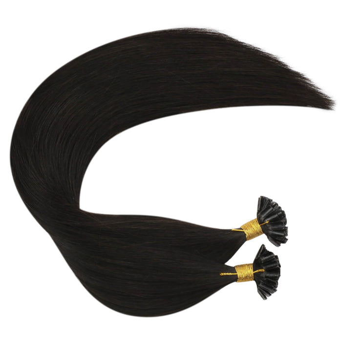 u tip brown human hair extensions, Remy Human Hair, seamless prebonded hair, Nail Tip Hair Extension,hair extension keratin u, nail shape hair strands, utip hair, u tip hair extensions, nail tip hair