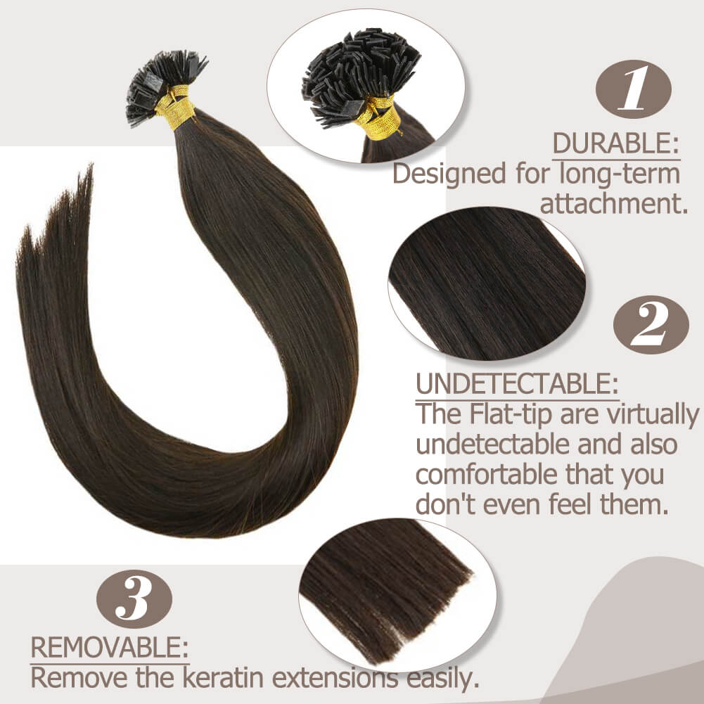 flat tip fusion human hair extentions