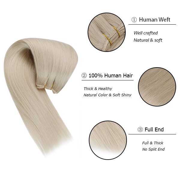 sew in weft human hair extensions