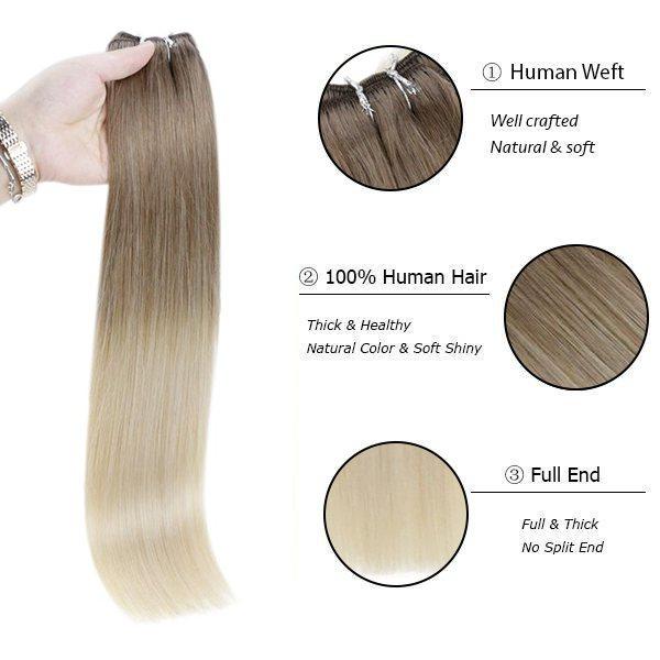 weft bundle human hair extensions