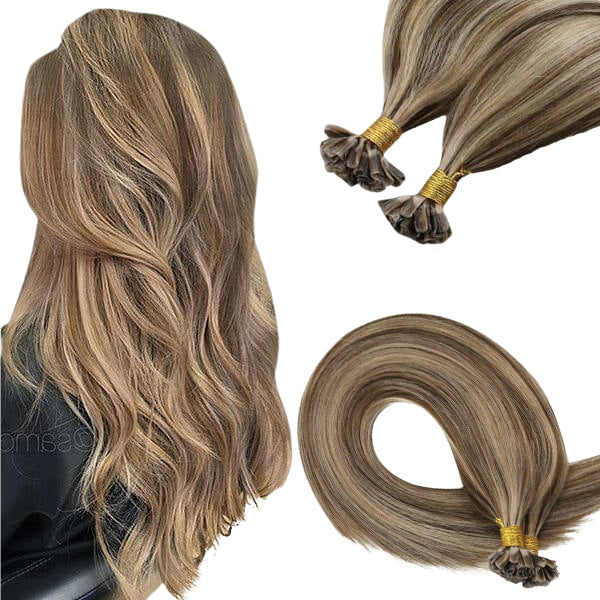 keratin fusion u tip hair,hair extension keratin u, nail shape hair strands, utip hair, u tip hair extensions, nail tip hair,Remy Human Hair, seamless prebonded hair