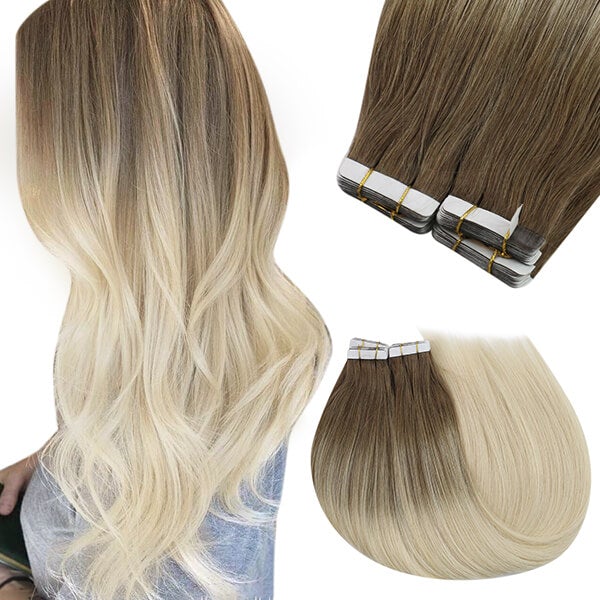 Sunny hair tape in balayage human hair extensions remy balayage tape in hair extensions skin weft tape in hair extensions blonde tape in hair extensionstape in hair extensions remy ombre