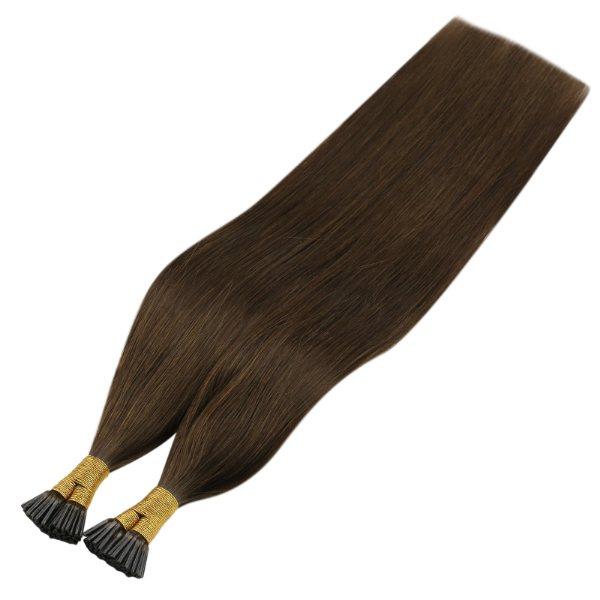 i tip brown human hair