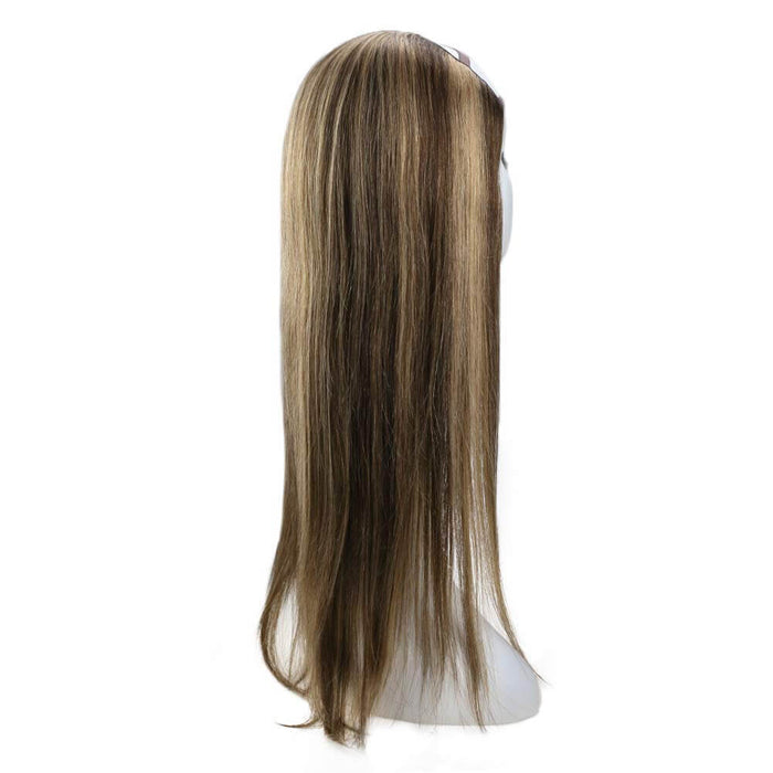 Highlight brown with blonde human hair wig real human hair u part wig human hair blonde 22 inch hair wig u part wig